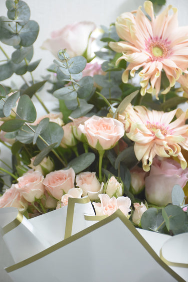 Cymbidium, Gerbera, Spray Rose, and Rose Pink Bouquet